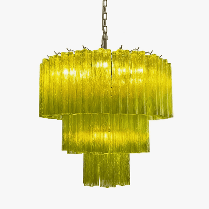 Glacier Tier Chandelier - Elegant Crystal Design with Adjustable Heigh