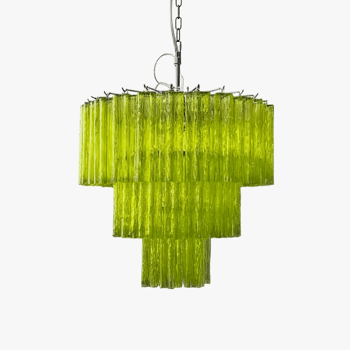 Glacier Tier Chandelier - Elegant Crystal Design with Adjustable Heigh