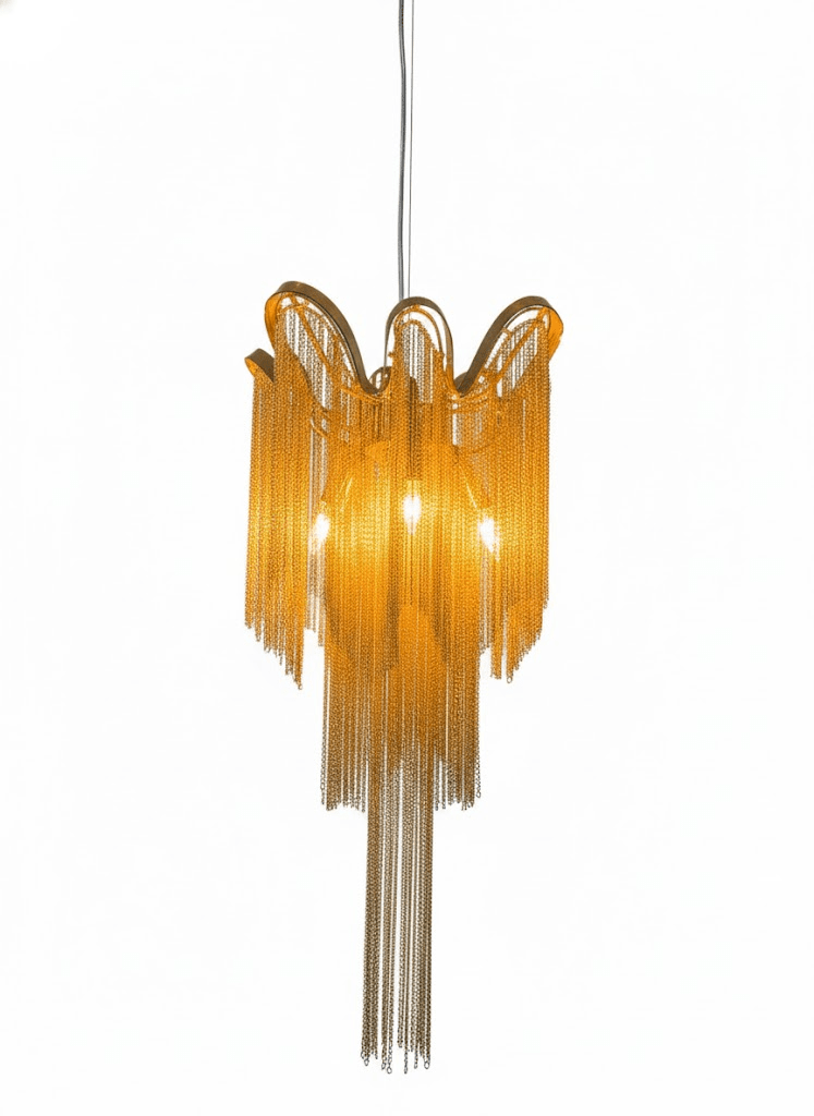 Stream Chain Chandelier - Modern Design with Adjustable Length & LED L