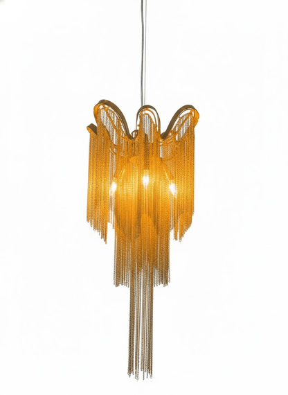 Stream Chain Chandelier - Modern Design with Adjustable Length & LED L