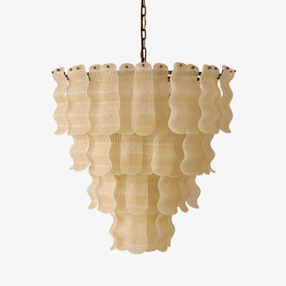 Pollensa Glass Chandelier - Elegant Design with Adjustable Height & LE