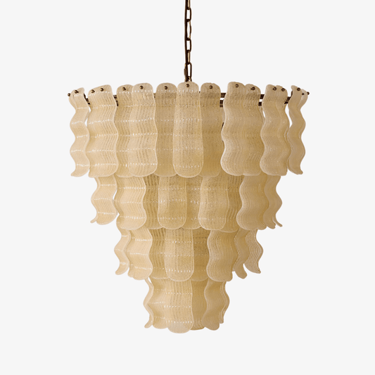 Pollensa Glass Chandelier - Elegant Design with Adjustable Height & LE
