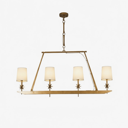 Stellar Frame Linear Chandelier - Adjustable Height, Modern Design
