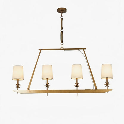 Stellar Frame Linear Chandelier - Adjustable Height, Modern Design