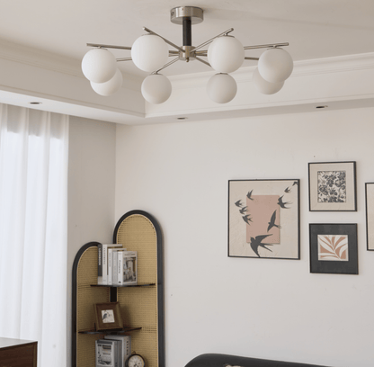 Orb Balance Chandelier - Modern Design with Adjustable Height & LED Li