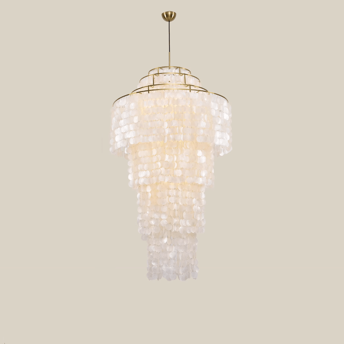 Nerida Shell Chandelier - Elegant Design with Adjustable Height & LED