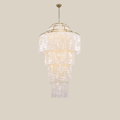 Nerida Shell Chandelier - Elegant Design with Adjustable Height & LED
