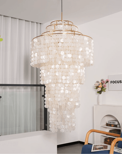 Nerida Shell Chandelier - Elegant Design with Adjustable Height & LED