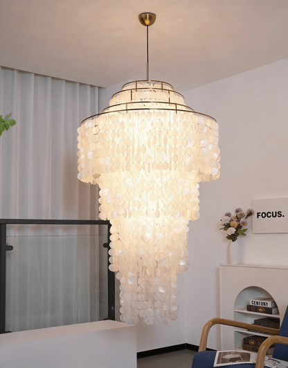 Nerida Shell Chandelier - Elegant Design with Adjustable Height & LED
