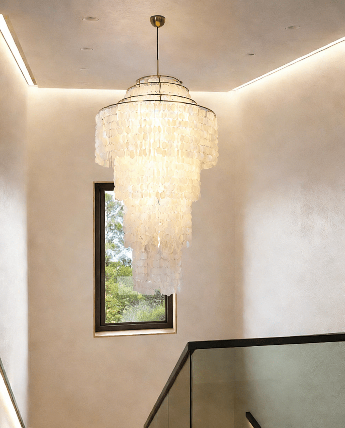 Nerida Shell Chandelier - Elegant Design with Adjustable Height & LED