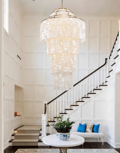 Nerida Shell Chandelier - Elegant Design with Adjustable Height & LED