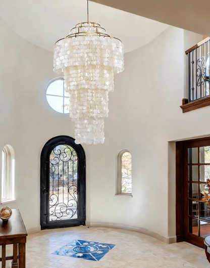 Nerida Shell Chandelier - Elegant Design with Adjustable Height & LED