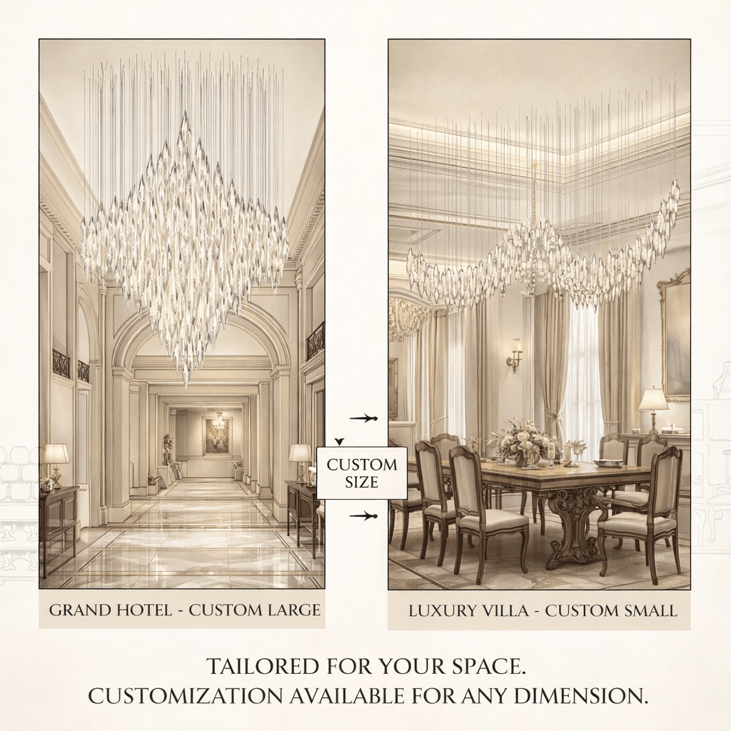Elegant Opera Chandelier - Crystal Accents & Adjustable Height