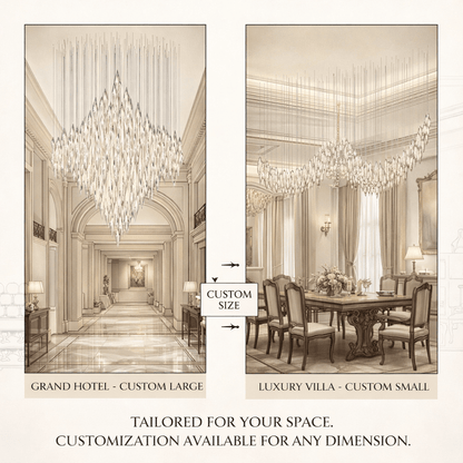 Elegant Opera Chandelier - Crystal Accents & Adjustable Height