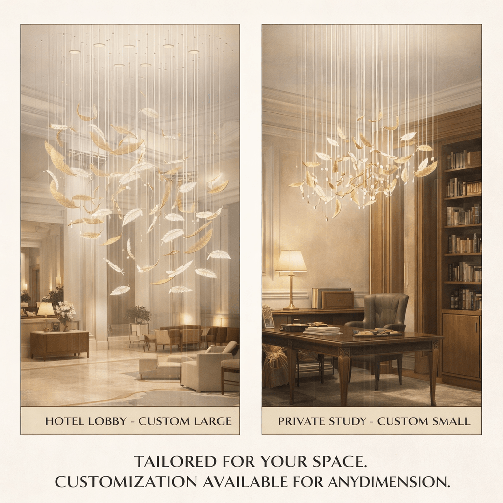 Nectar Leaves Chandelier - Elegant Design with Adjustable Brightness