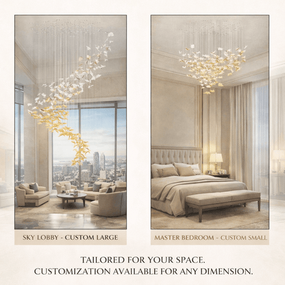 Elegant Flying Leaves Chandelier with Adjustable Brightness & Modern D