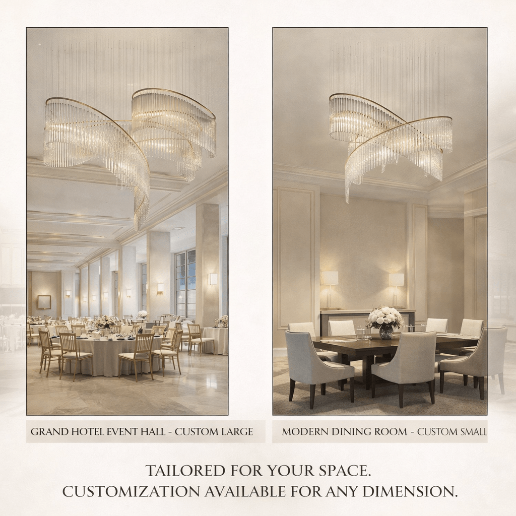 Rivella Cascade Fringe Chandelier - Elegant Design with Adjustable Hei