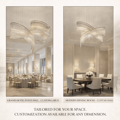 Rivella Cascade Fringe Chandelier - Elegant Design with Adjustable Hei