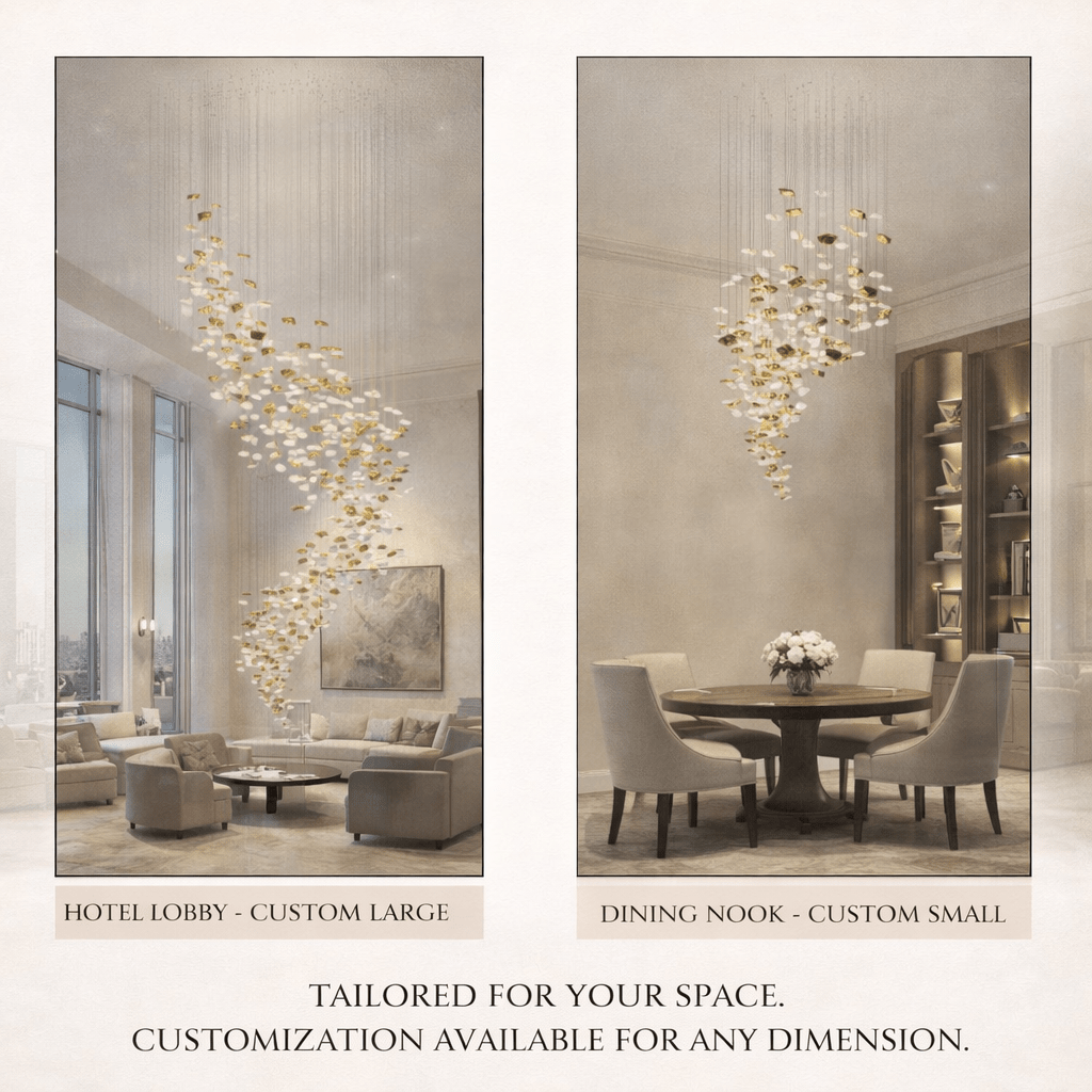 Whispering Kerchiefs Chandelier - Elegant Design with Adjustable Heigh