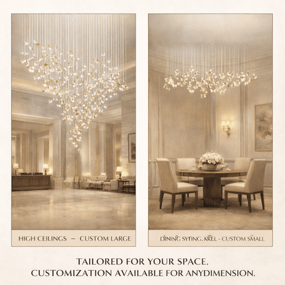Frosted Petals Frozen Chandelier - Elegant Design with LED Lighting