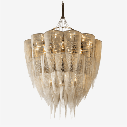 Cascade Aluminum Chain Chandelier - Modern Design with Adjustable Heig