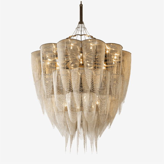 Cascade Aluminum Chain Chandelier - Modern Design with Adjustable Heig