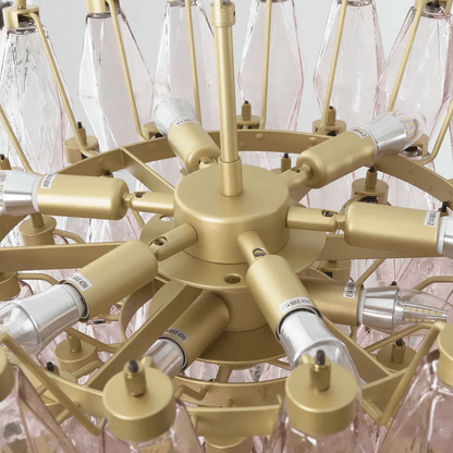 Facet Bloom Modern Chandelier - Elegant Design, Adjustable Height
