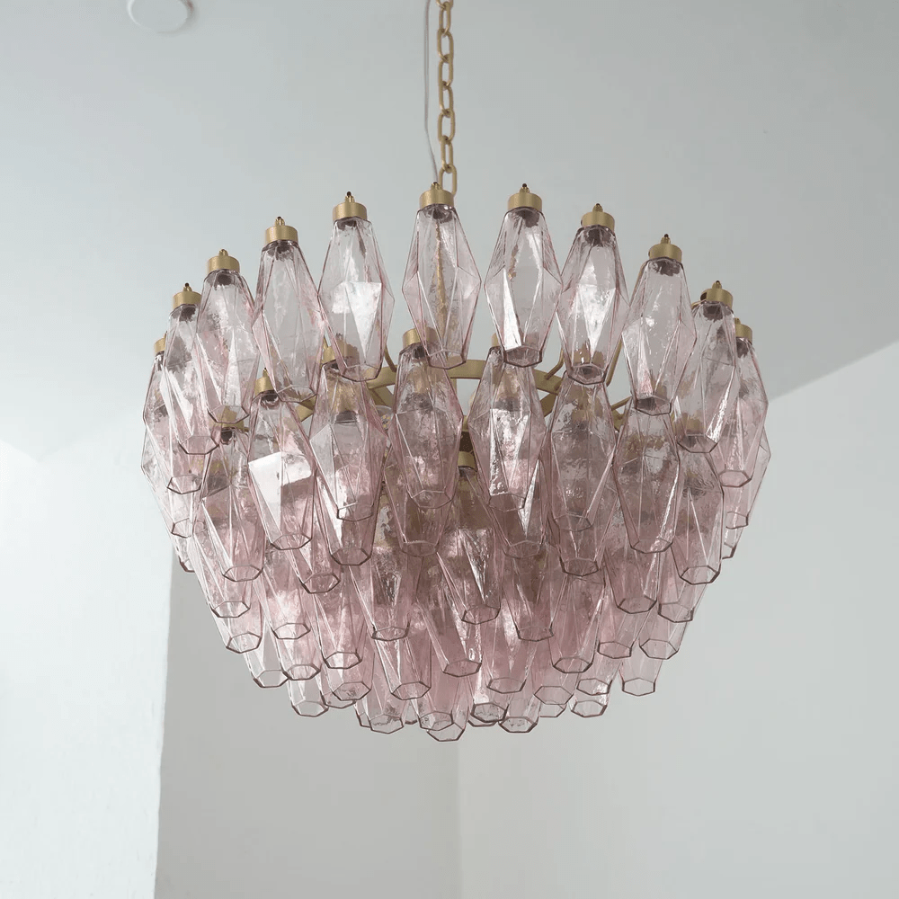 Facet Bloom Modern Chandelier - Elegant Design, Adjustable Height