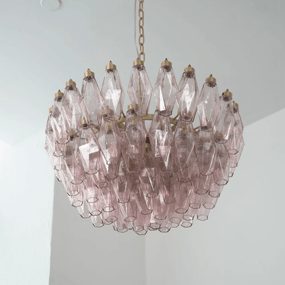 Facet Bloom Modern Chandelier - Elegant Design, Adjustable Height