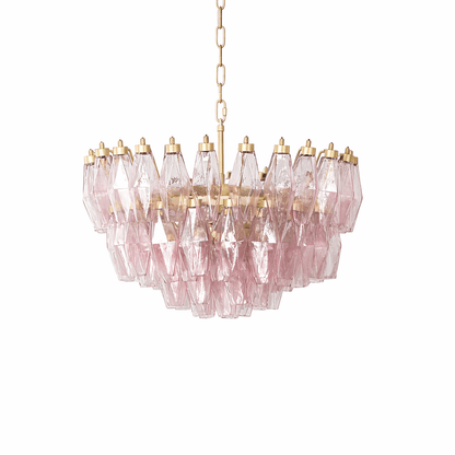 Facet Bloom Modern Chandelier - Elegant Design, Adjustable Height