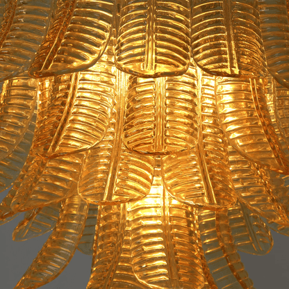 Aurelium Cascade Glass Chandelier - Elegant Design with Adjustable Hei