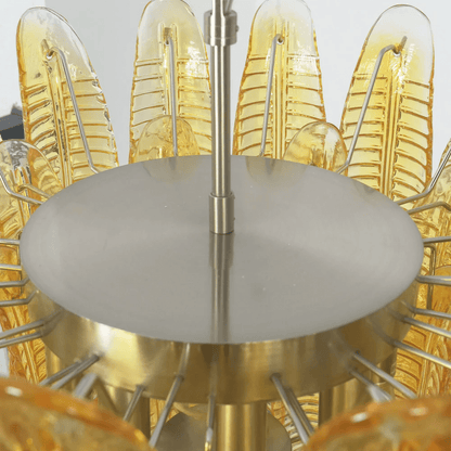 Aurelium Cascade Glass Chandelier - Elegant Design with Adjustable Hei