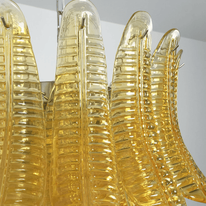 Aurelium Cascade Glass Chandelier - Elegant Design with Adjustable Hei