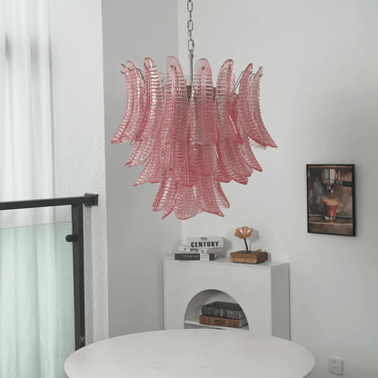 Petaline Prism Chandelier - Elegant Lighting with Crystal Accents