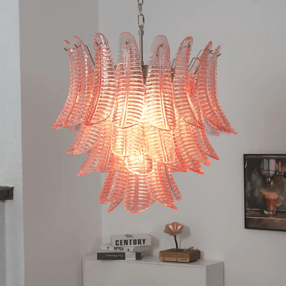 Petaline Prism Chandelier - Elegant Lighting with Crystal Accents