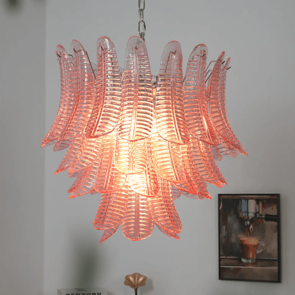Petaline Prism Chandelier - Elegant Lighting with Crystal Accents