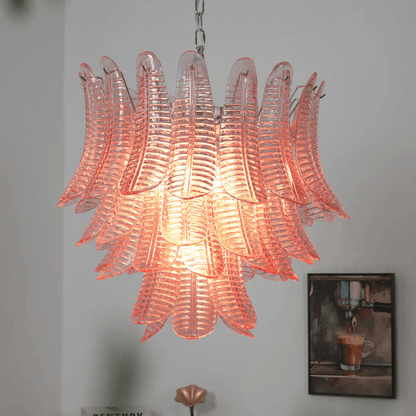 Petaline Prism Chandelier - Elegant Lighting with Crystal Accents