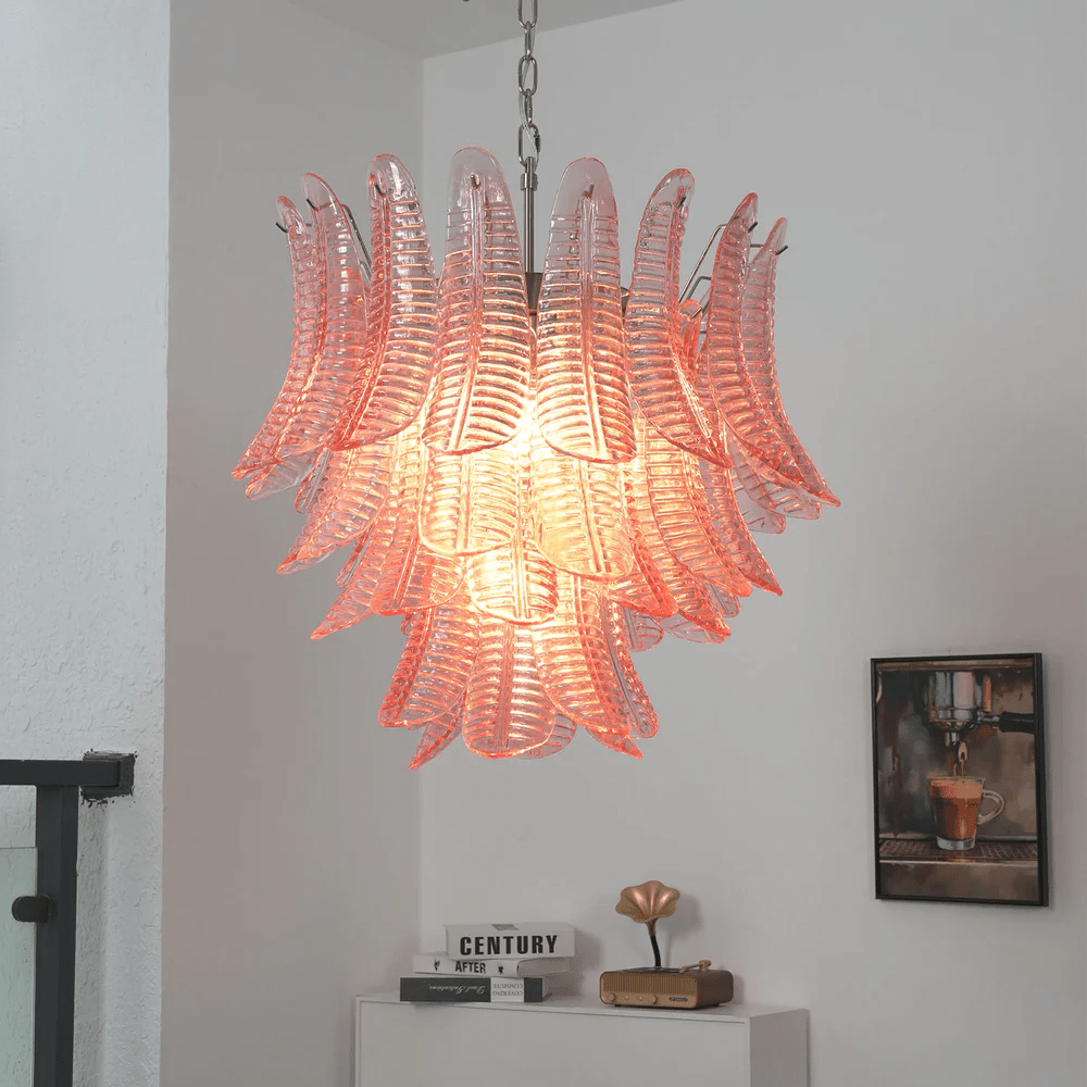 Petaline Prism Chandelier - Elegant Lighting with Crystal Accents