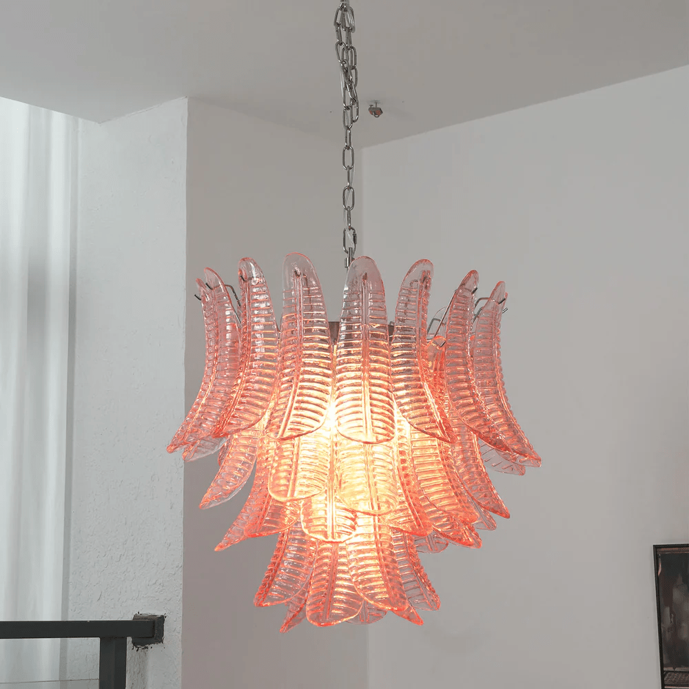 Petaline Prism Chandelier - Elegant Lighting with Crystal Accents