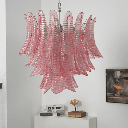 Petaline Prism Chandelier - Elegant Lighting with Crystal Accents