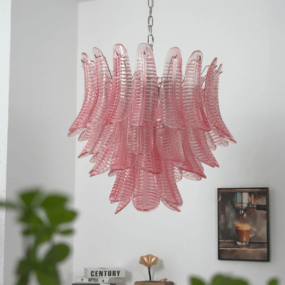 Petaline Prism Chandelier - Elegant Lighting with Crystal Accents