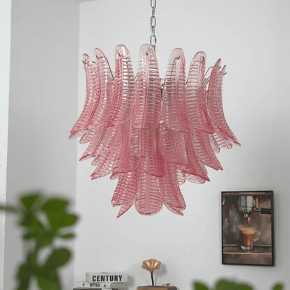 Petaline Prism Chandelier - Elegant Lighting with Crystal Accents