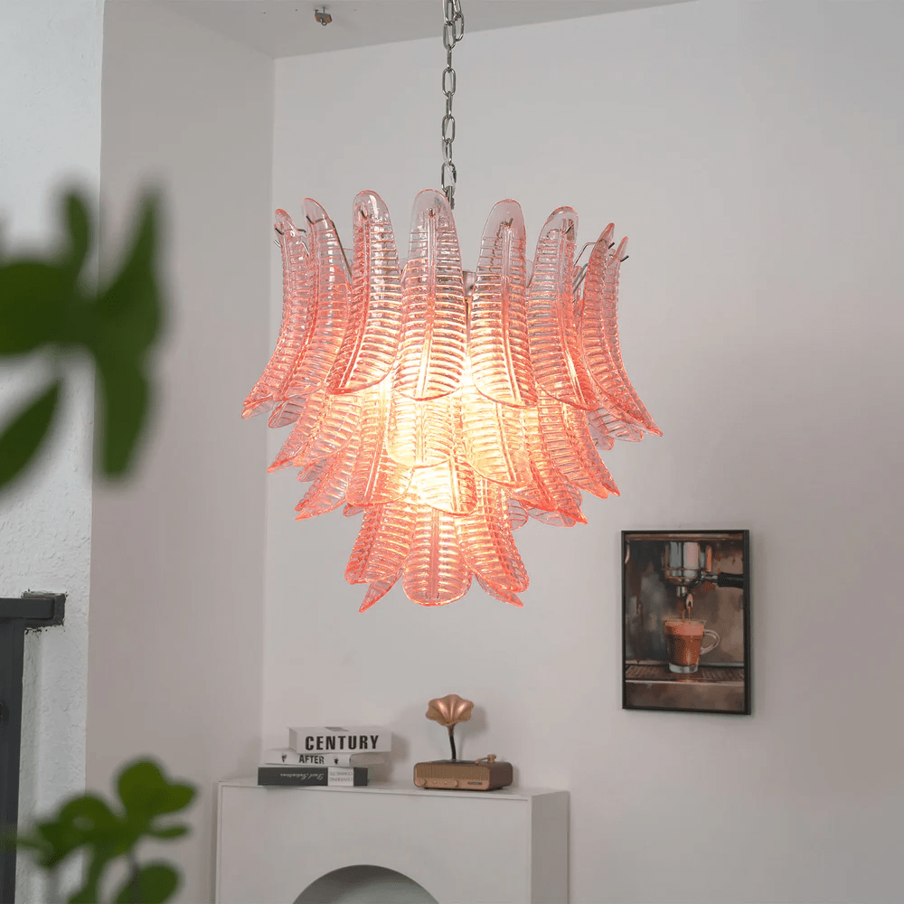 Petaline Prism Chandelier - Elegant Lighting with Crystal Accents