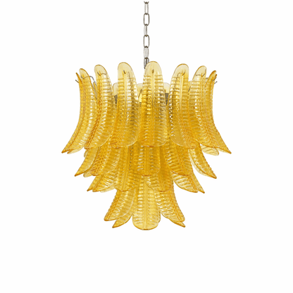 Aurelium Cascade Glass Chandelier - Elegant Design with Adjustable Hei