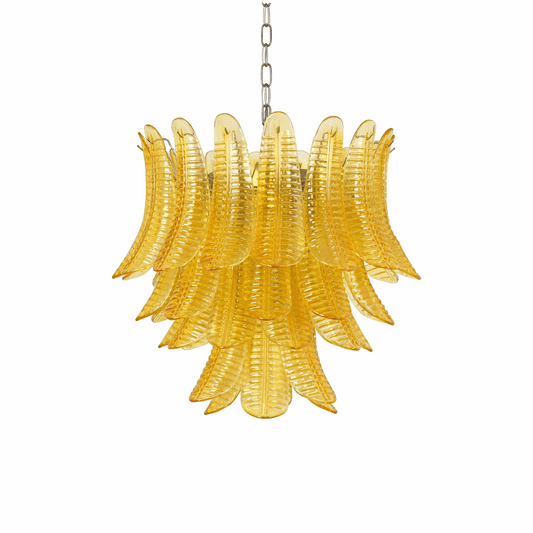 Aurelium Cascade Glass Chandelier - Elegant Design with Adjustable Hei