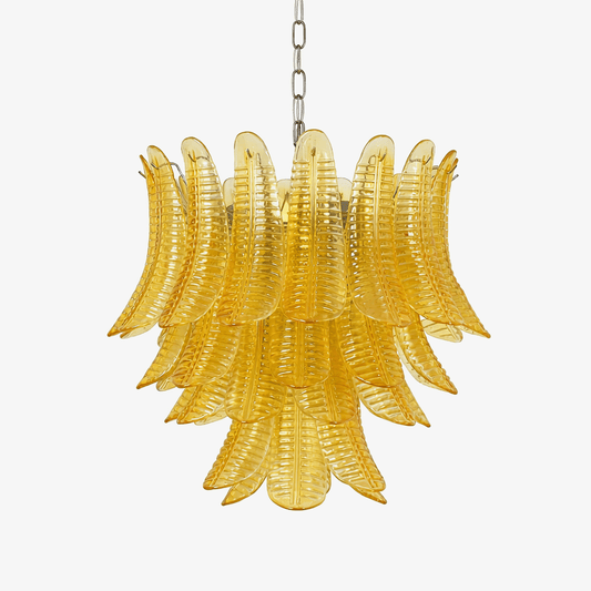 Aurelium Cascade Glass Chandelier - Elegant Design with Adjustable Hei