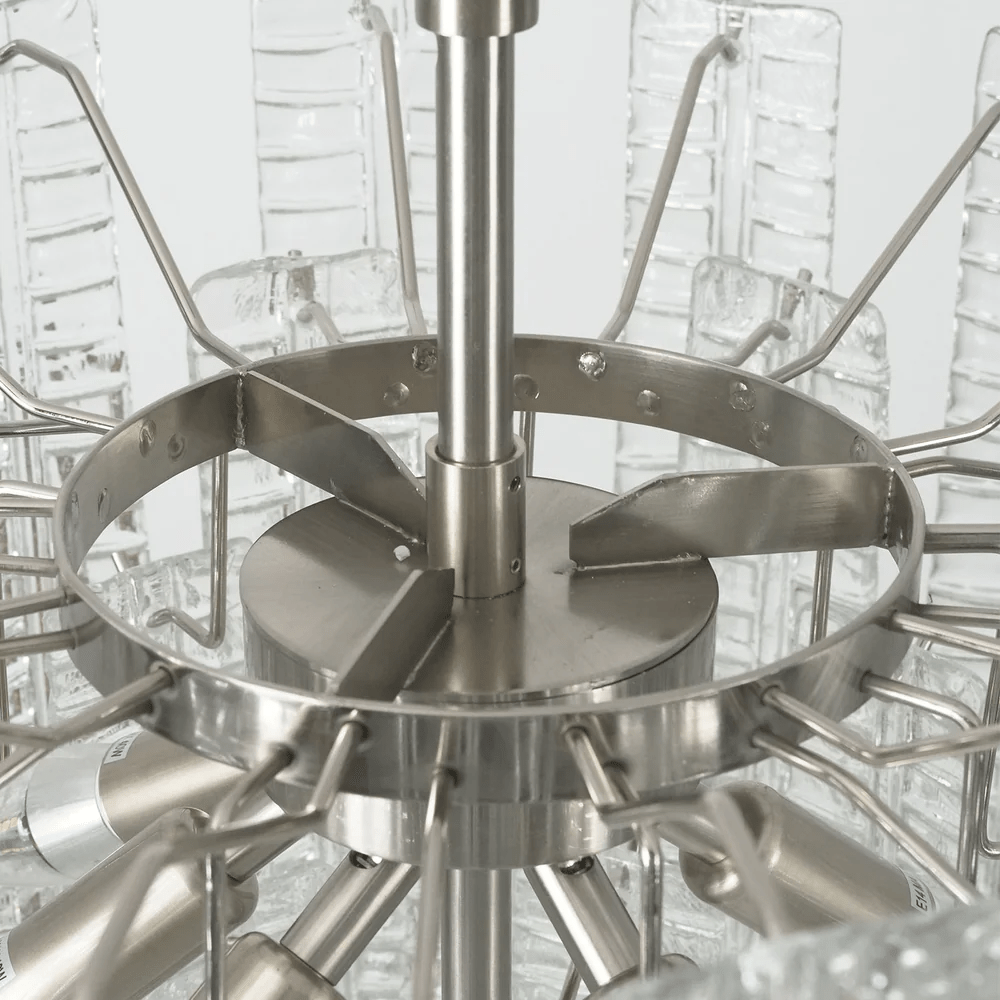 Silvae Veil Glass Chandelier - Elegant Design with Adjustable Height