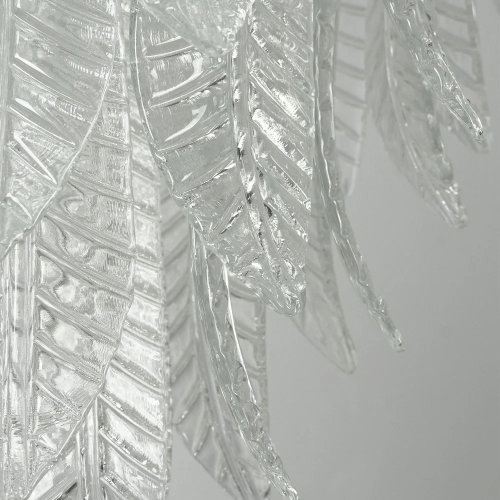 Silvae Veil Glass Chandelier - Elegant Design with Adjustable Height