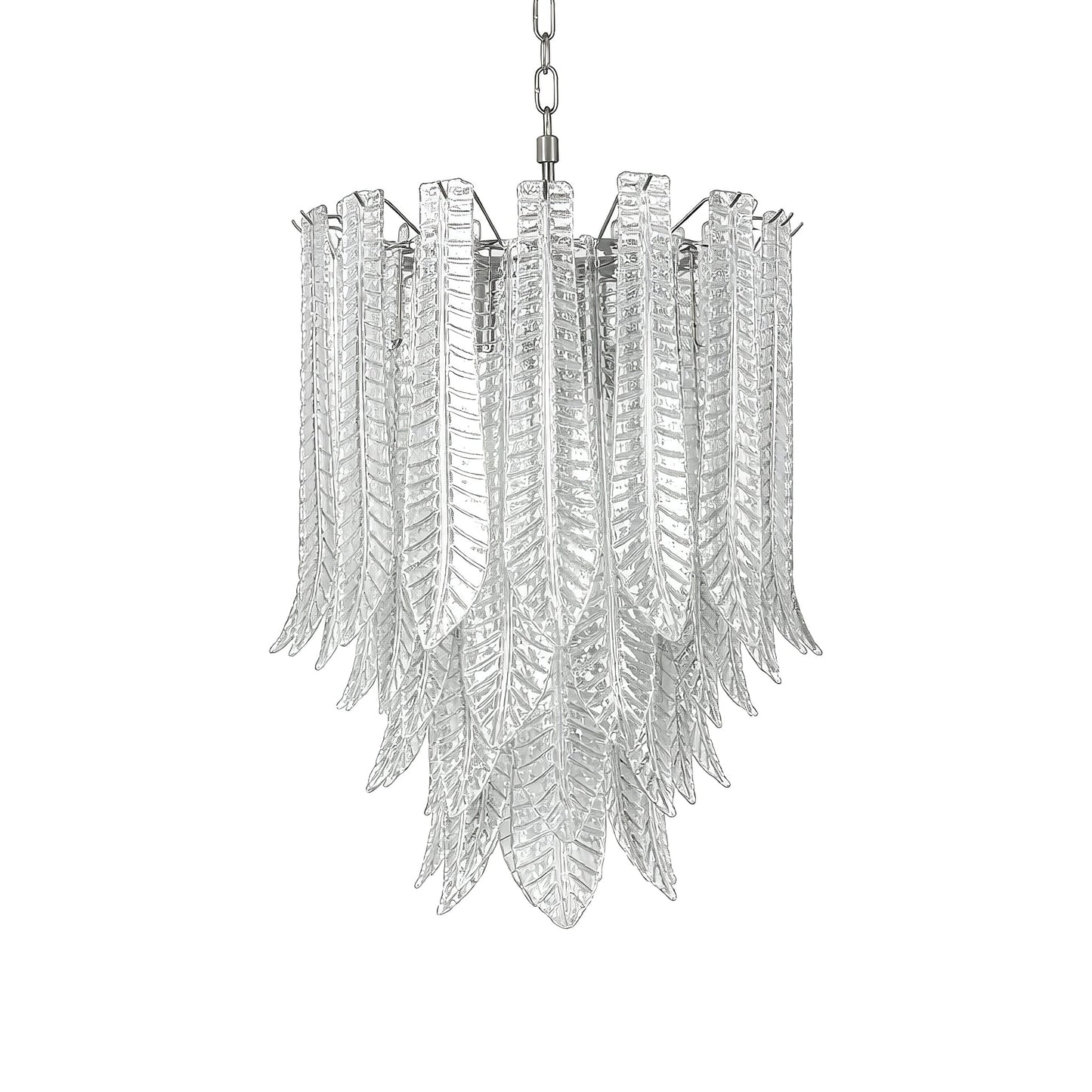 Silvae Veil Glass Chandelier - Elegant Design with Adjustable Height