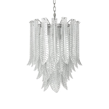 Silvae Veil Glass Chandelier - Elegant Design with Adjustable Height